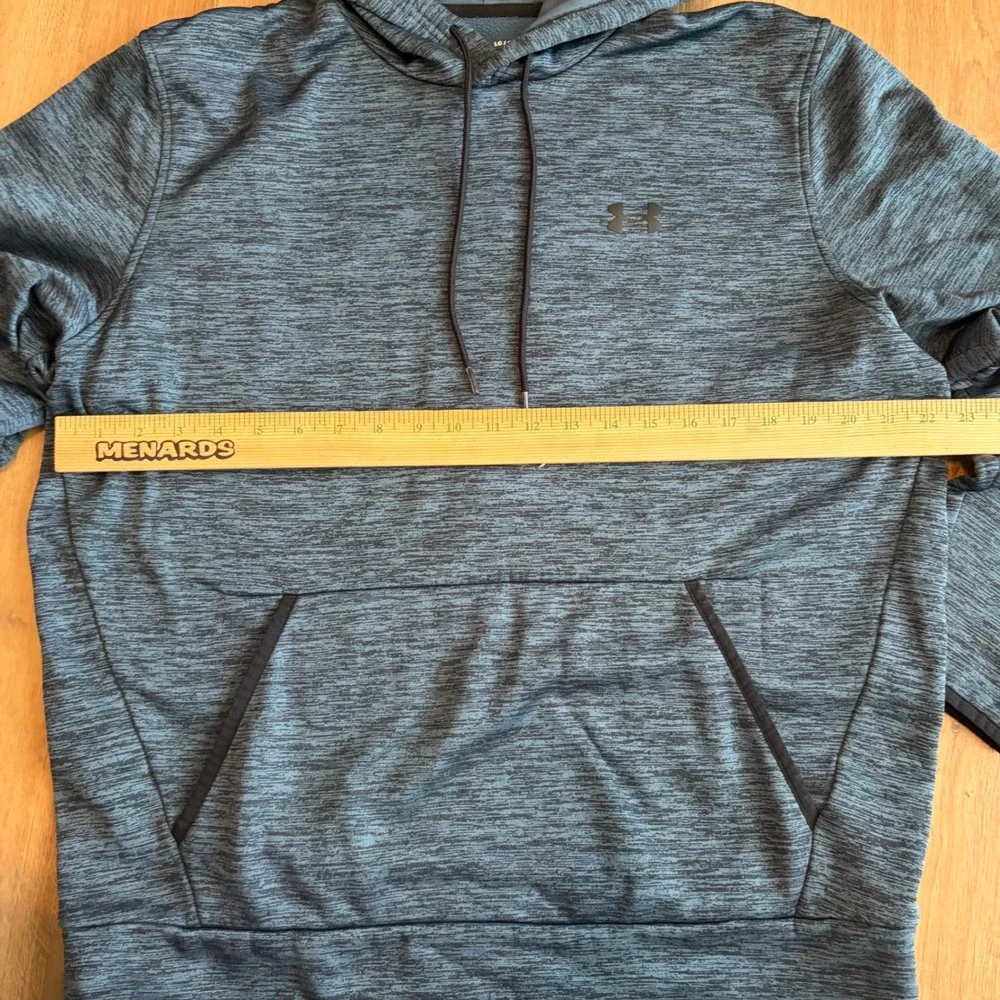 Under Armour Mens Armour Fleece Hoodie Blue Space Dye Pullover Large 1320743